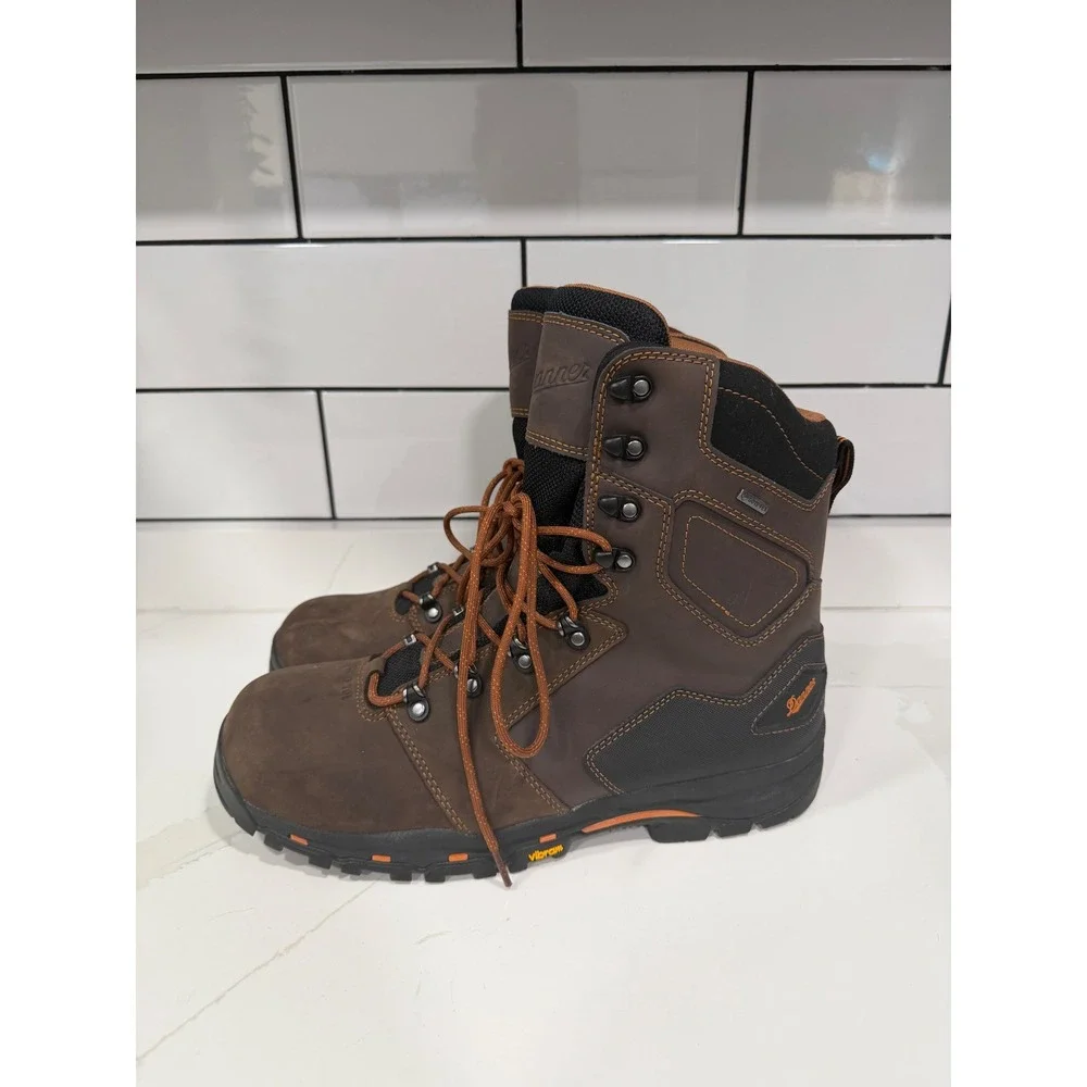 Danner Vicious 8 Brown NMT Mens Work Boots Leather Waterproof 13868 Size 13 D